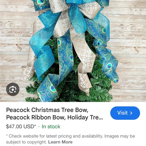 Peacock Theme Blue & Teal Gift Bows  Variety Pack for Gift/Party Decorations - Picture 9 of 12